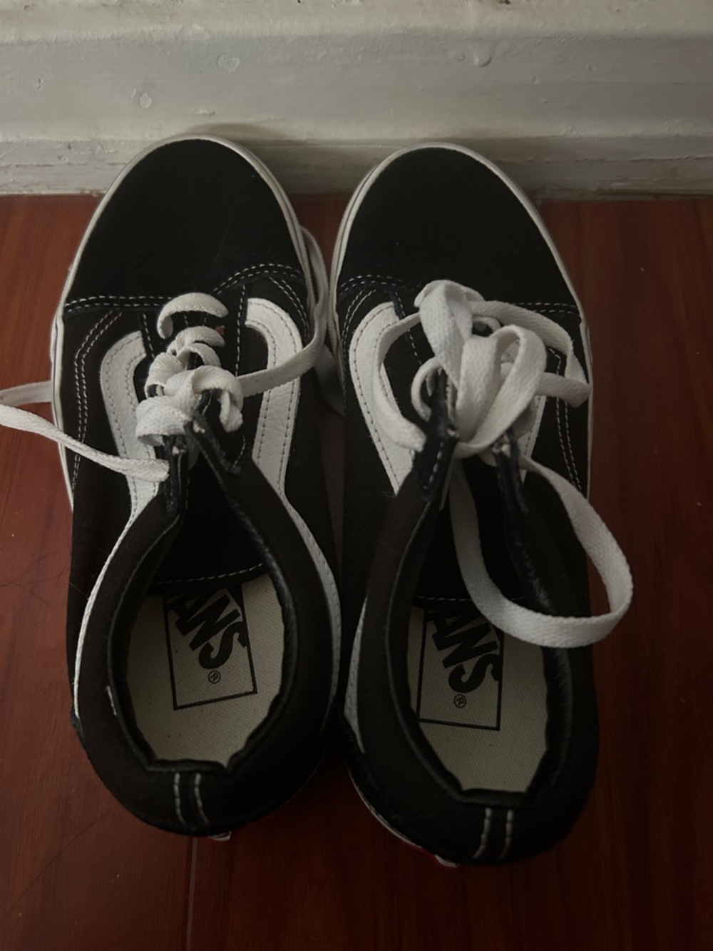Vans Black & White Low-Top Skate Shoes